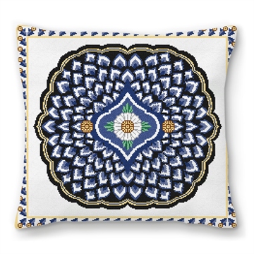 Ornamental Needlepoint Pillow
