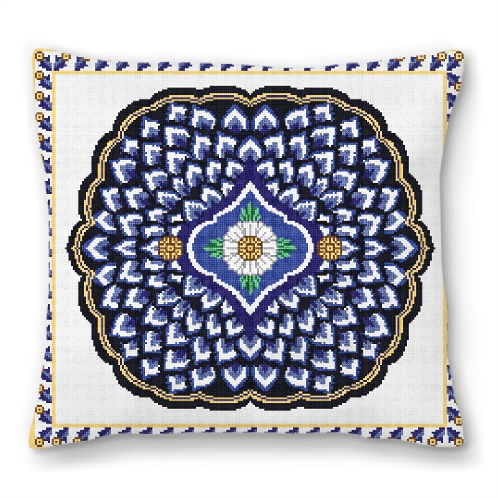 Ornamental Needlepoint Pillow
