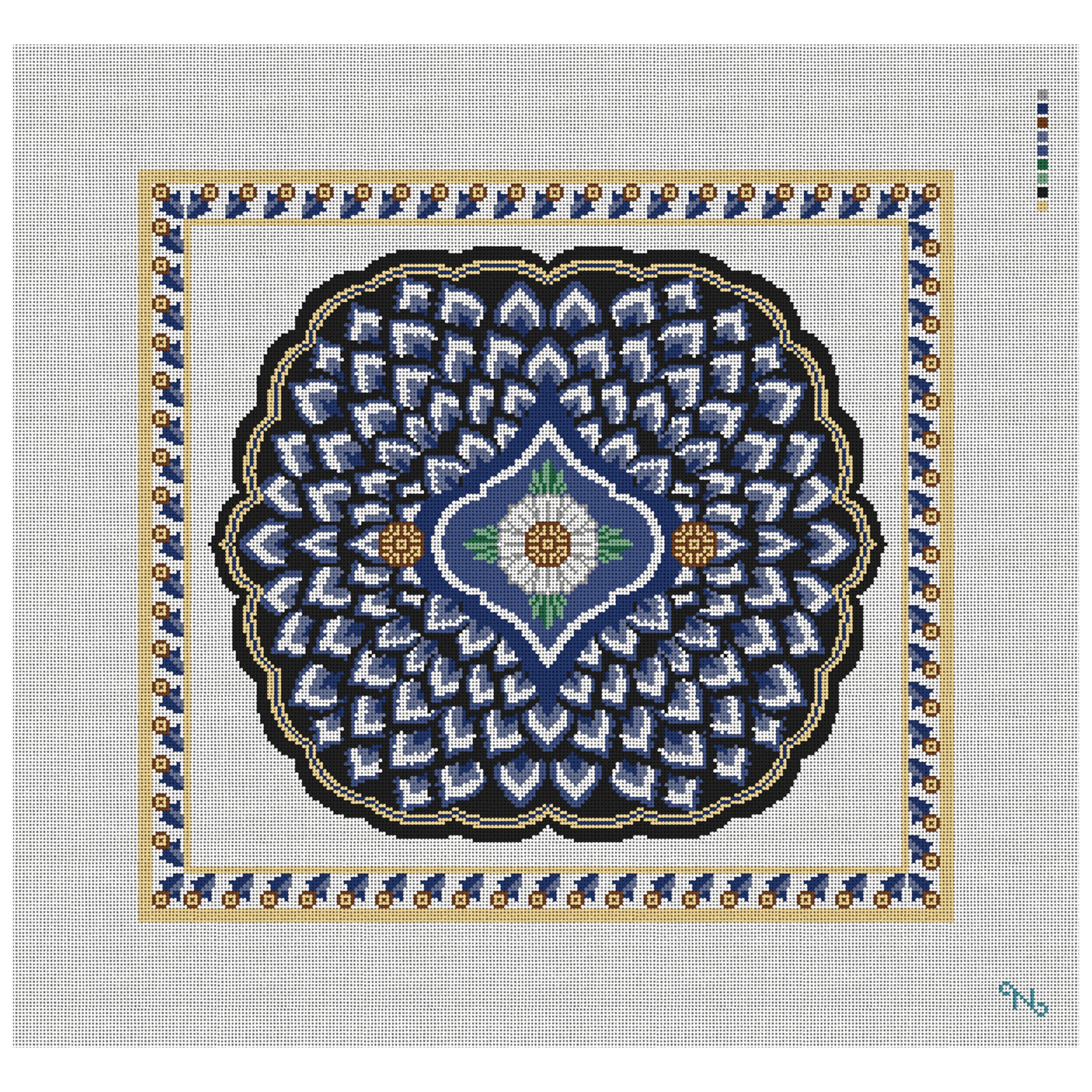 Ornamental Needlepoint Pillow Kit