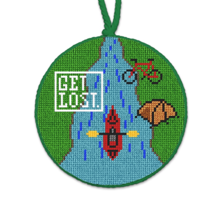 Outdoor Adventure Needlepoint Ornament