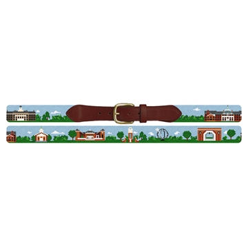 Oxford Ohio Landscape Needlepoint Belt