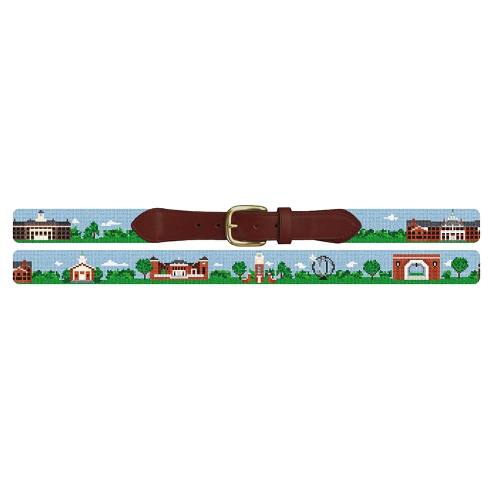Oxford Ohio Landscape Needlepoint Belt