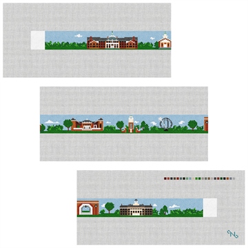 Oxford Ohio Landscape Needlepoint Belt Kit Stitched Preview
