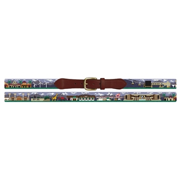 Palm Desert Needlepoint Belt