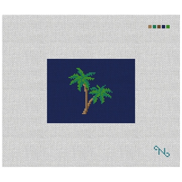 Palm Tree Needlepoint Card Wallet Kit