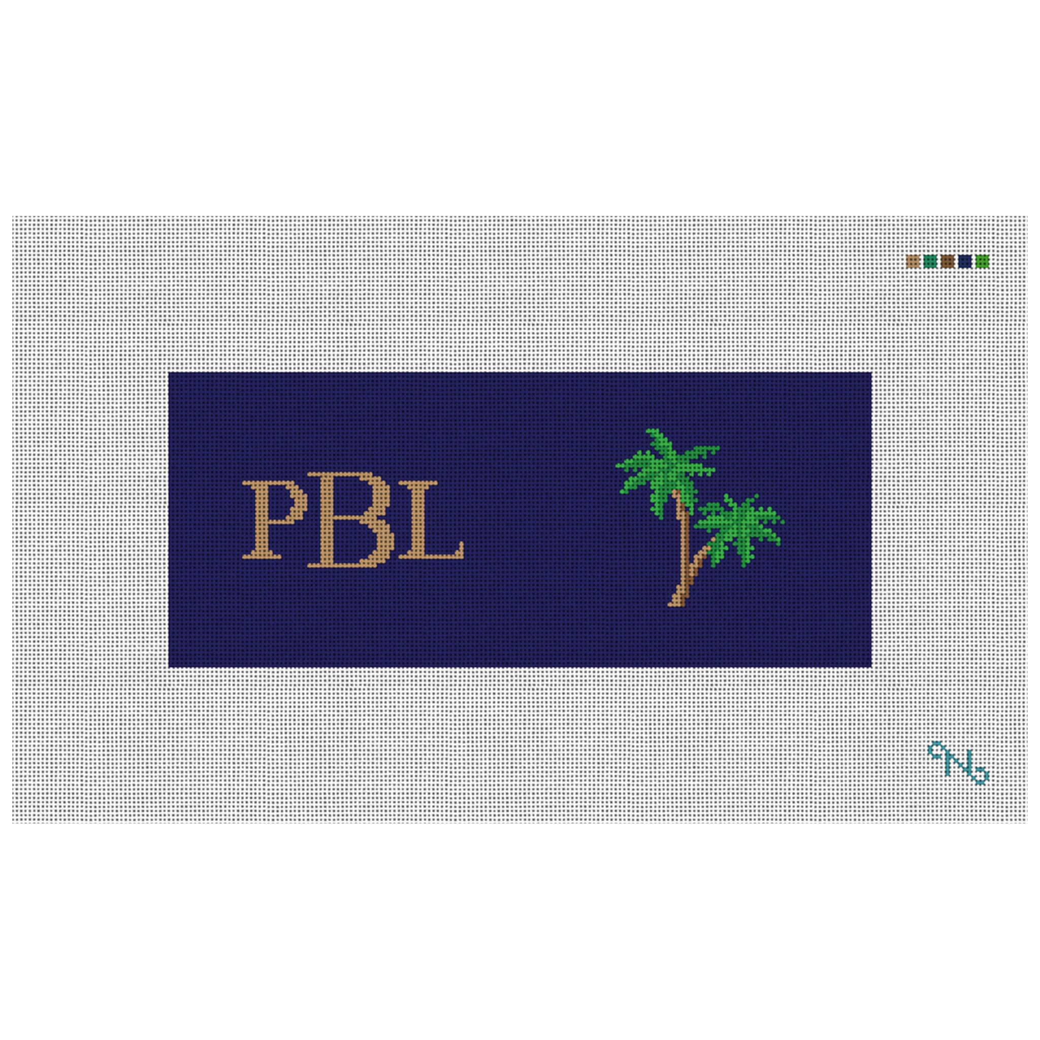 Palm Tree Needlepoint Flask Kit