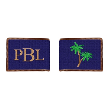 Palm Tree Needlepoint Wallet 