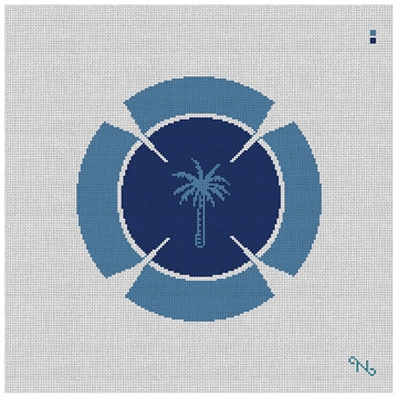 Palm Yarmulke Needlepoint Kit