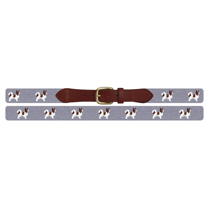 Papillon Needlepoint Belt 