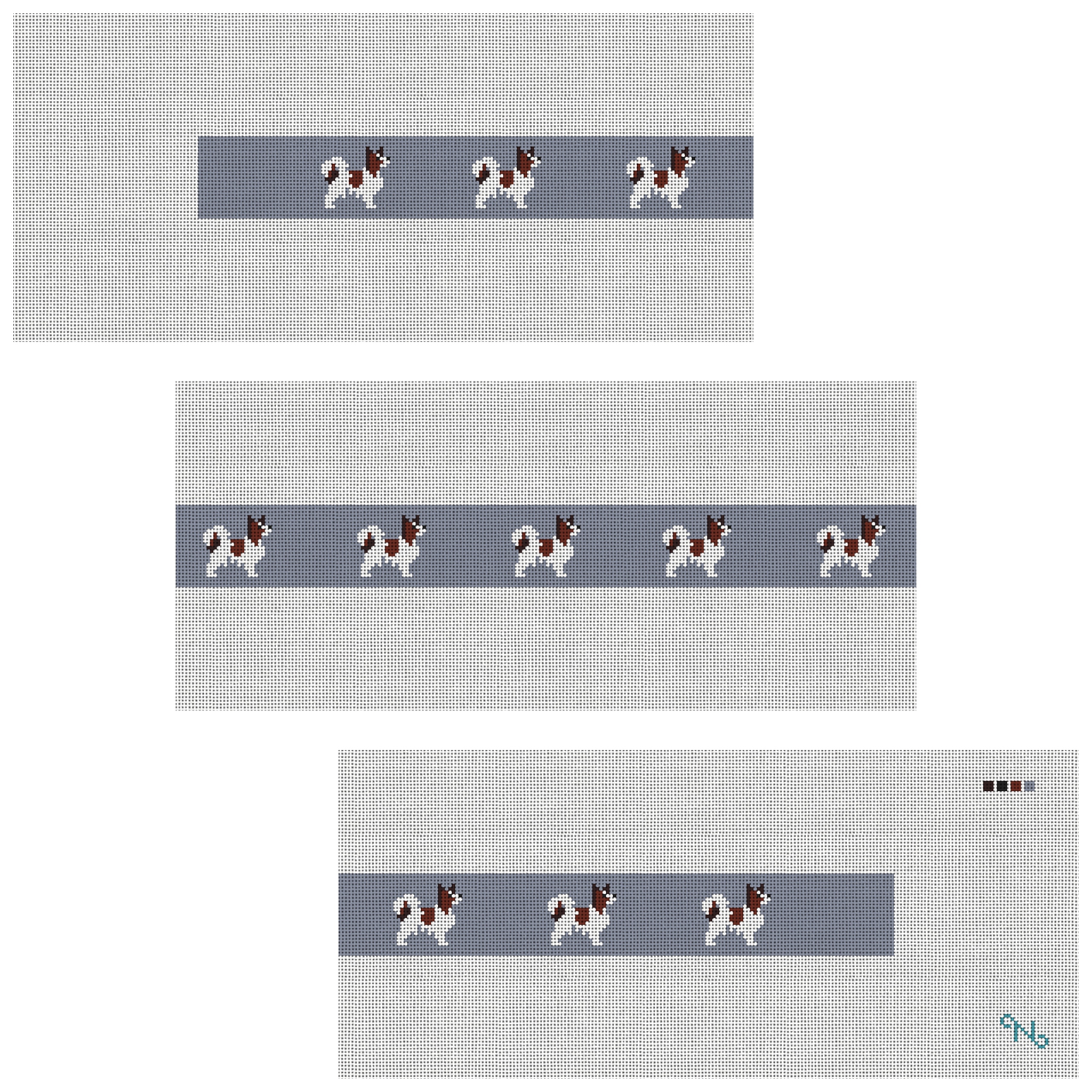 Papillon Needlepoint Belt Kit