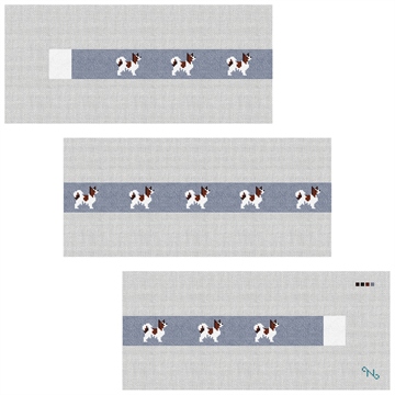 Papillon Needlepoint Belt Kit Stitched Preview