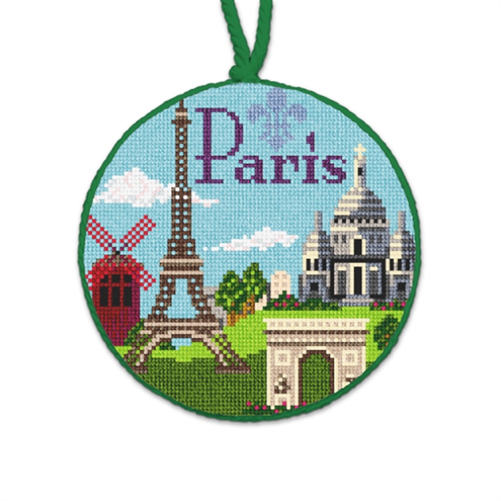 Paris Needlepoint Ornament