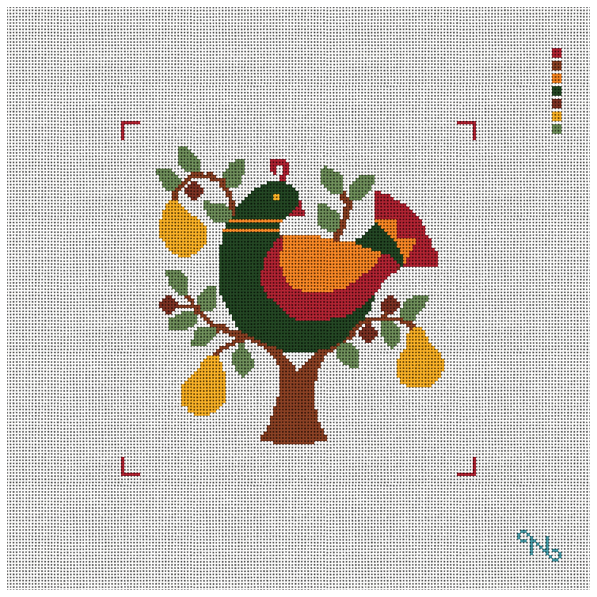 Partridge in a Pear Tree Needlepoint Kit