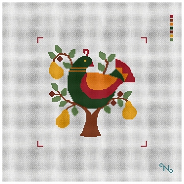 Partridge in a Pear Tree Needlepoint Kit