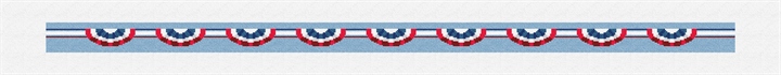 Patriotic Celebration Needlepoint Belt Kit Stitched Preview
