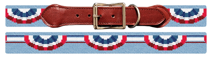 Patriotic Celebration Needlepoint Dog Collar