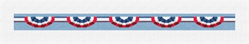 Patriotic Celebration Needlepoint Dog Collar Kit Stitched Preview