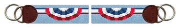 Patriotic Celebration Needlepoint Key Fob