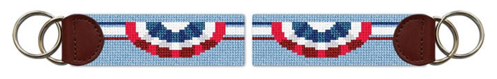 Patriotic Celebration Needlepoint Key Fob