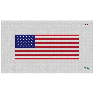 Patriotic US Flag Needlepoint Wallet Kit