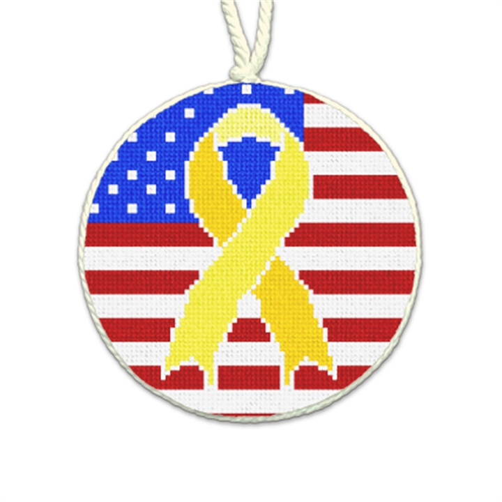 Patriot's Pride Needlepoint Ornament 