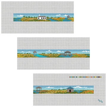 Pawleys Island Needlepoint Belt Kit Stitched Preview