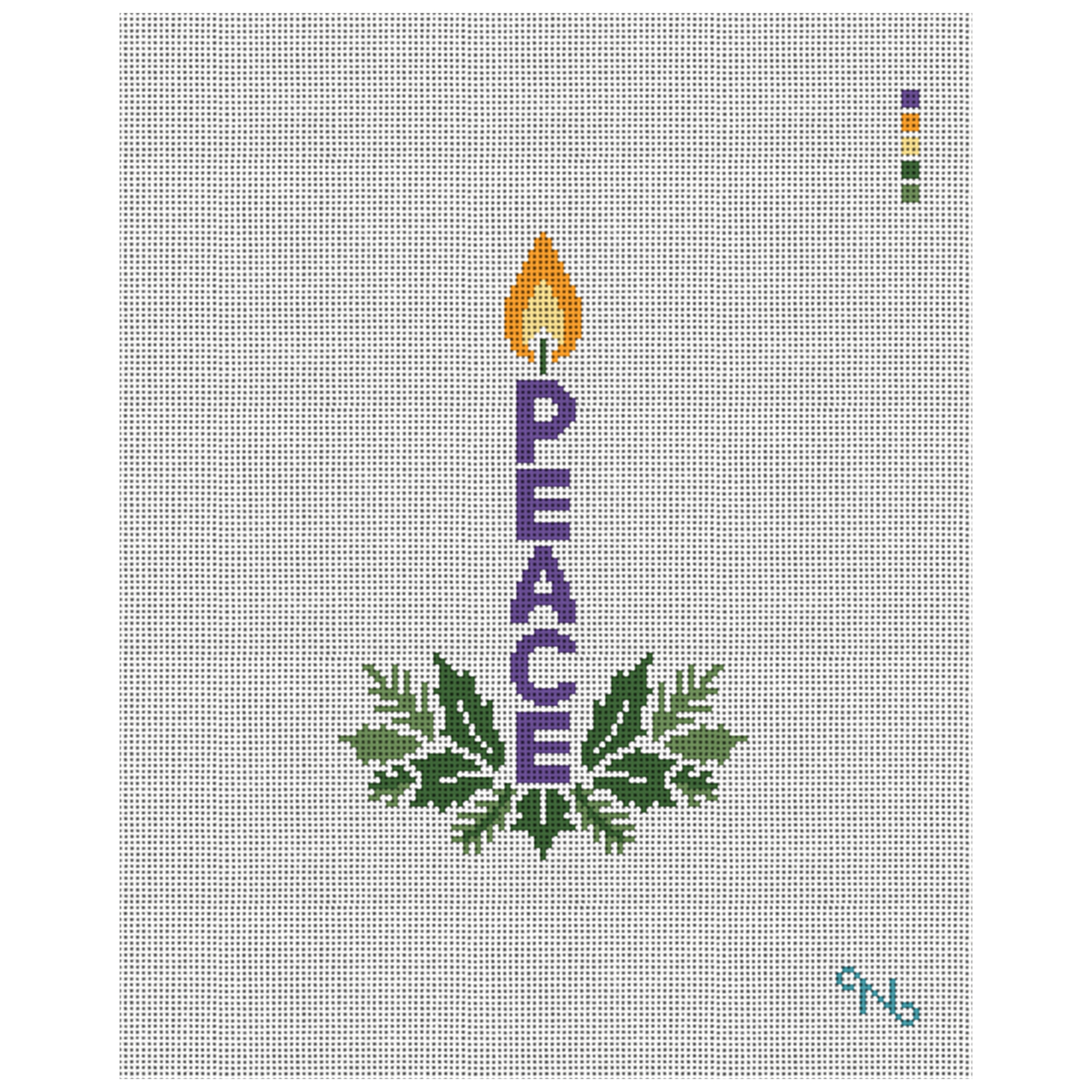 Peace Advent Candle Needlepoint Ornament Kit