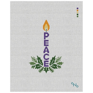 Peace Advent Candle Needlepoint Ornament Kit