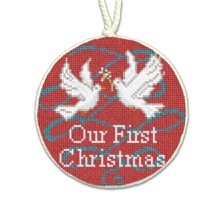 Peace Doves Needlepoint Ornament 