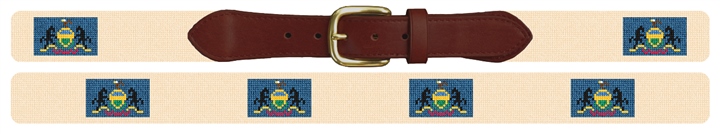 Pennsylvania Flag Needlepoint Belt 