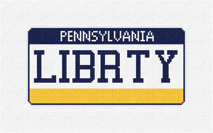 Pennsylvania Vanity Plate Needlepoint Ornament Kit