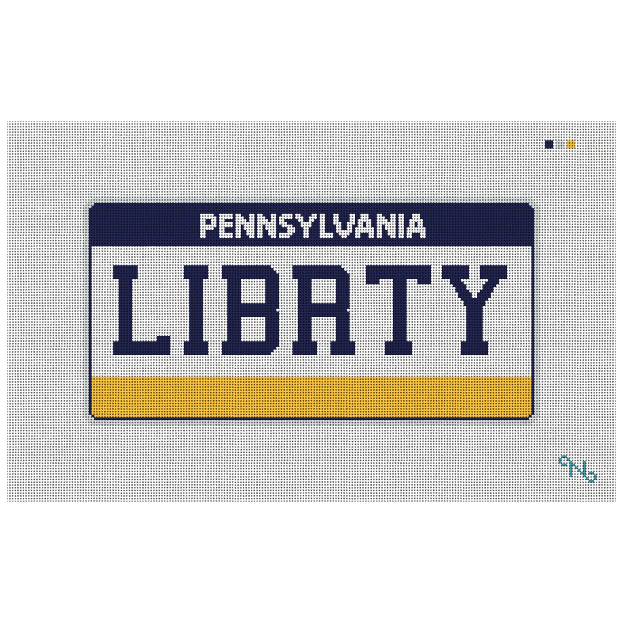 Pennsylvania Vanity Plate Needlepoint Pillow Kit
