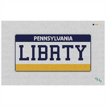 Pennsylvania Vanity Plate Needlepoint Pillow Kit
