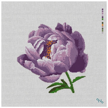 Peony Needlepoint Pillow Kit