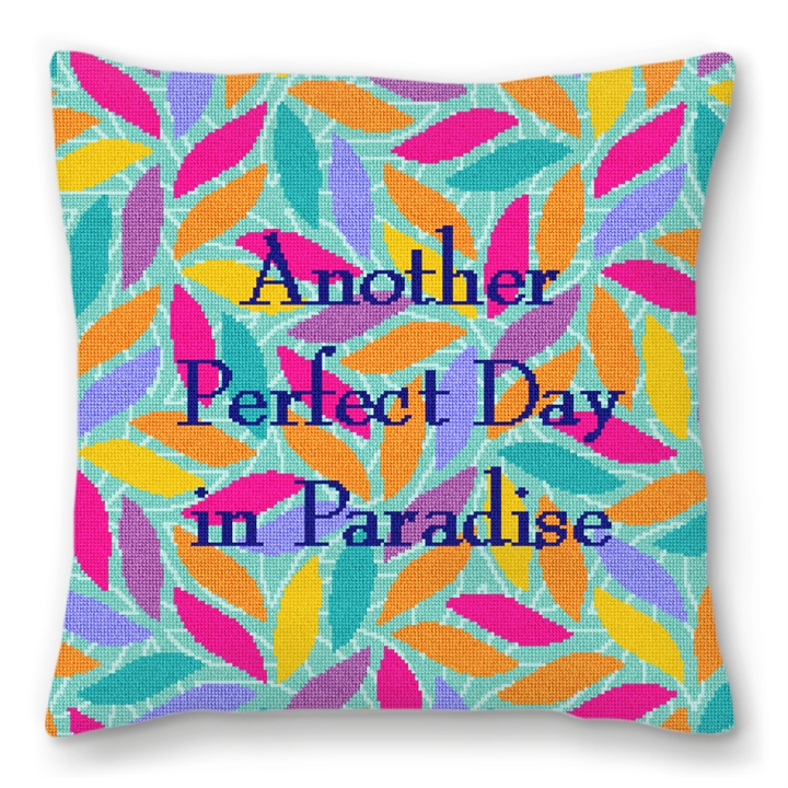 Perfect Day Needlepoint Pillow
