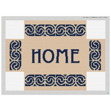 Personalized Brick Cover Needlepoint Kit Stitched Preview
