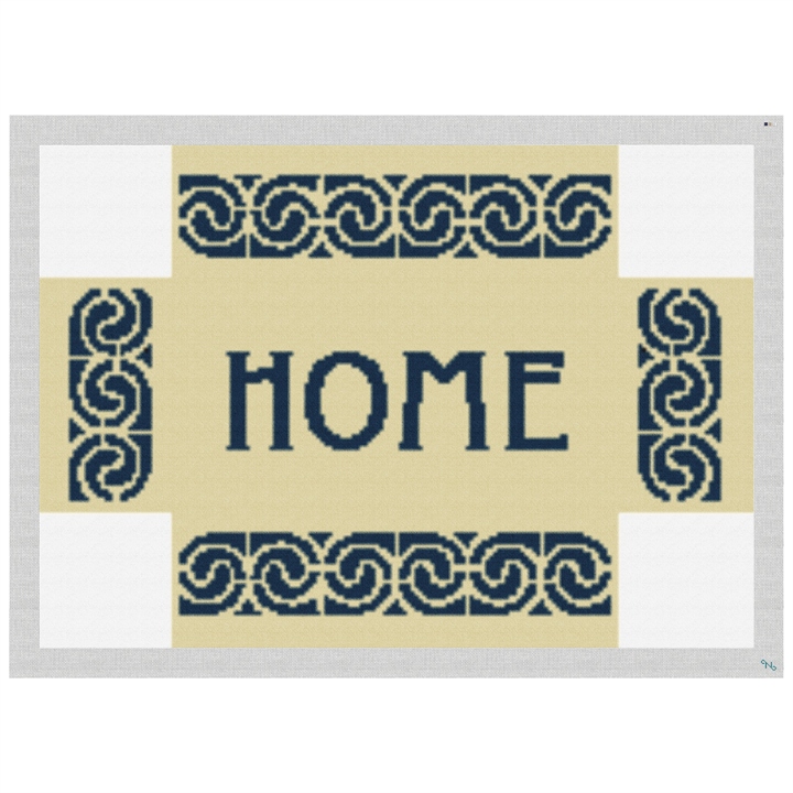 Personalized Brick Cover Needlepoint Kit Stitched Preview