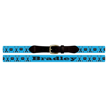 Personalized Hockey Needlepoint Belt