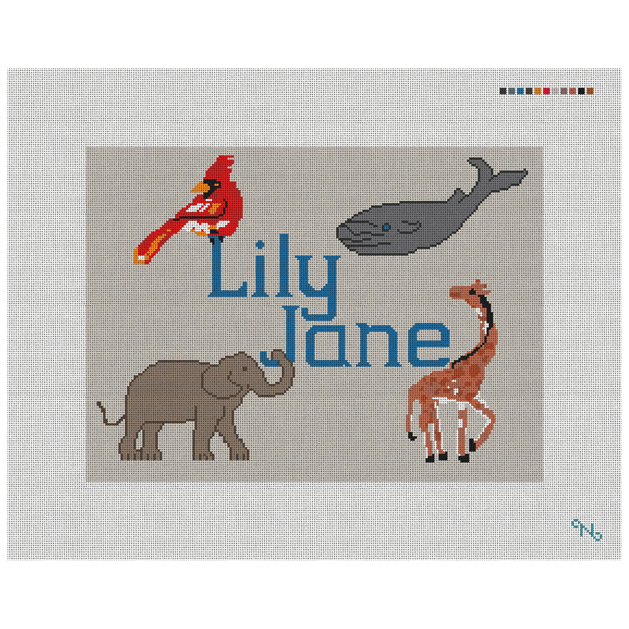 Personalized Kids Name Needlepoint Pillow Kit
