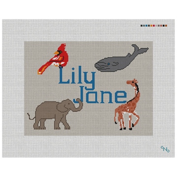 Personalized Kids Name Needlepoint Pillow Kit