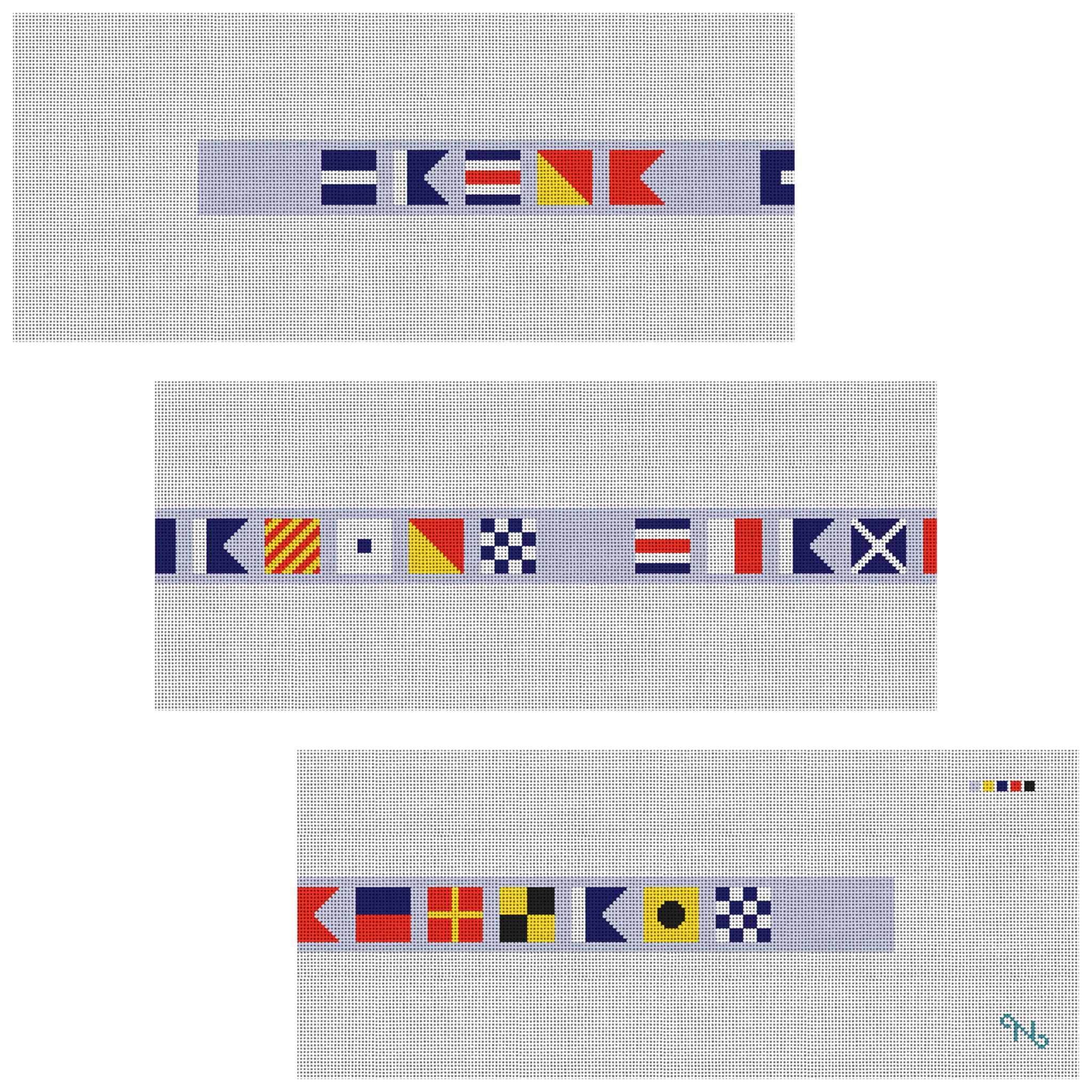 Personalized Nautical Flag Needlepoint Belt Kit