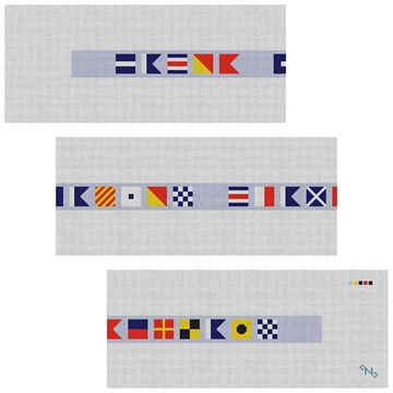 Personalized Nautical Flag Needlepoint Belt Kit