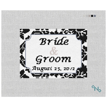 Personalized Needlepoint Kit Stitched Preview