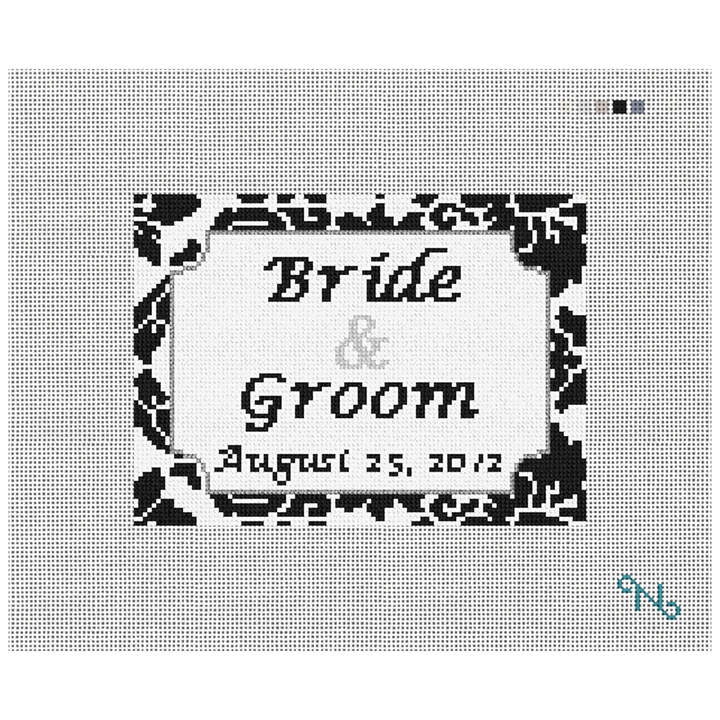 Personalized Needlepoint Kit Stitched Preview