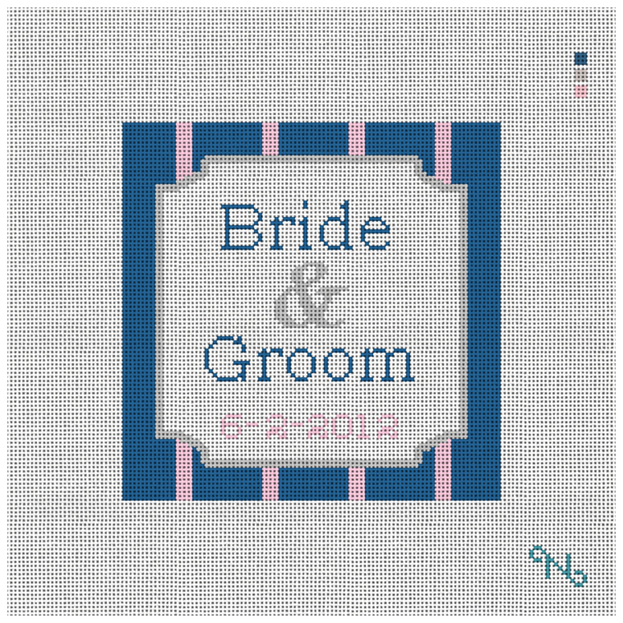 Personalized Pinstripe Ring Bearer Pillow Kit