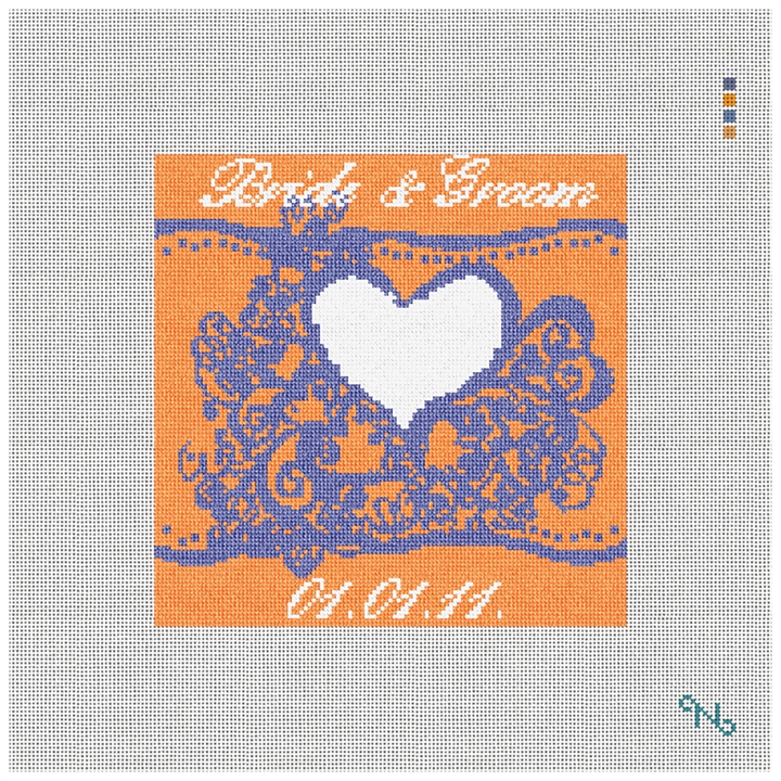 Personalized Ring Bearer Pillow Kit Stitched Preview