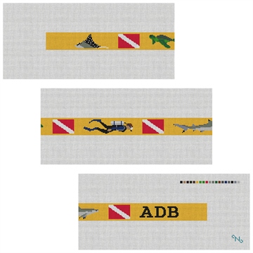 Personalized Scuba Diving Needlepoint Belt Kit