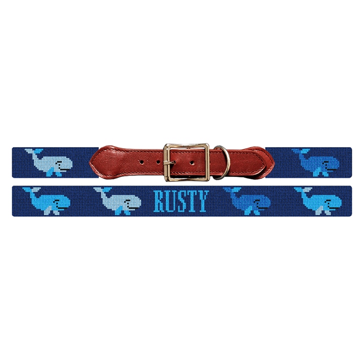 Personalized Whale Dog Collar