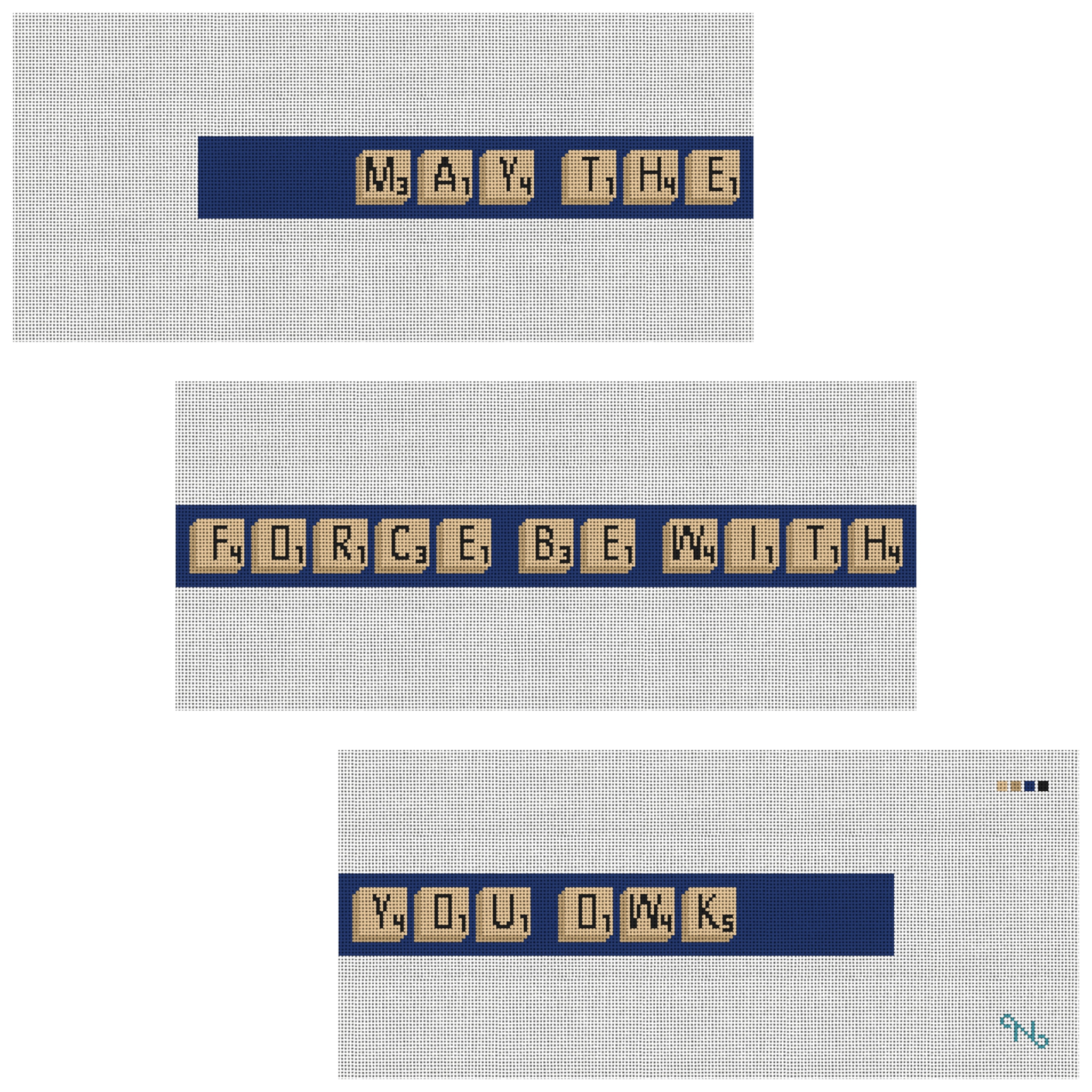 Personalized Word Game Needlepoint Belt Kit