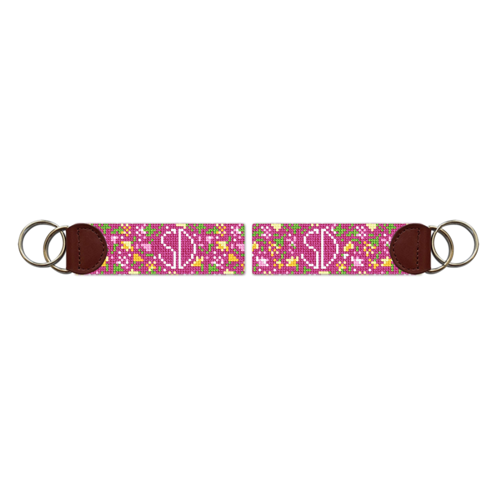 Petite Bouquet Needlepoint Key Fob